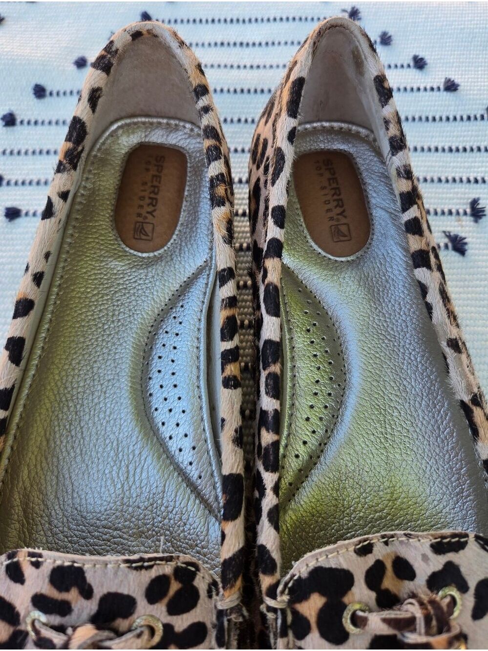 Sperry Top Sider Leopard Print Tassel Loafers Tan/Brown/Black Women's 9 - Picture 14 of 16